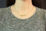 Curve Cross Necklace Gold Plated - Image 2