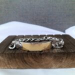 Gold Cross Tag Chain Bracelet