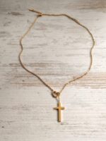 Heart Cross Necklace Gold Plated - Image 2