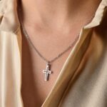 Hollow Out Cross Pendant Necklace