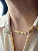 I Found The One Arabic Bar Necklace Gold Plated - وجدت من تحبه نفسي