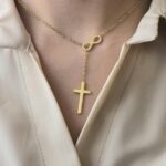 Infinity Cross Necklace Gold Plated