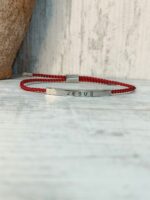 Jesus Braided Rope Red Bracelet - Image 2