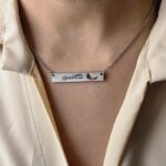Like Eagles Arabic Bar Necklace - كالنسور