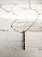 Under His Wings Vertical Bar Necklace - Image 3