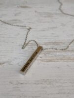 Under His Wings Vertical Bar Necklace - Image 2