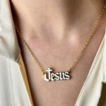 White Epoxy Filled Jesus Necklace