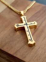 Your Will Gold Cross Pendant Chain Arabic - Image 4