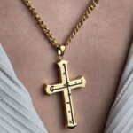 Your Will Gold Cross Pendant Chain Arabic