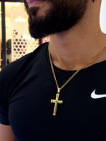 Your Will Gold Cross Pendant Chain Arabic - Image 5