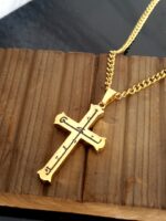 Your Will Gold Cross Pendant Chain Arabic - Image 6