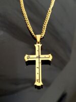 Your Will Gold Cross Pendant Chain Arabic - Image 3