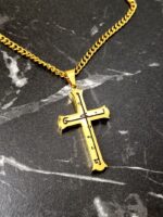 Your Will Gold Cross Pendant Chain Arabic - Image 2