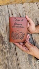 Genuine Leather Passport Holder – "Citizen of Heaven" Edition.